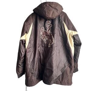 Vintage Wyoming Cowboys Brown Jacket Size XL 24x35 Preowned